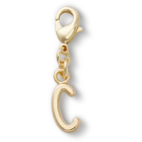 Goldener Buchstabe C – Jibbitz-Anstecker