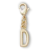 Goldener Buchstabe D – Jibbitz-Anstecker