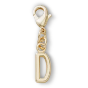 Goldener Buchstabe D – Jibbitz-Anstecker