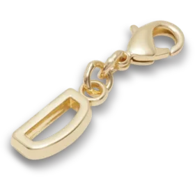 Goldener Buchstabe D – Jibbitz-Anstecker
