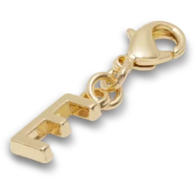 Goldener Buchstabe E – Jibbitz-Anstecker