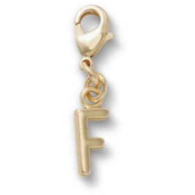 Goldener Buchstabe «F»-Anhänger – Jibbitz-Anstecker