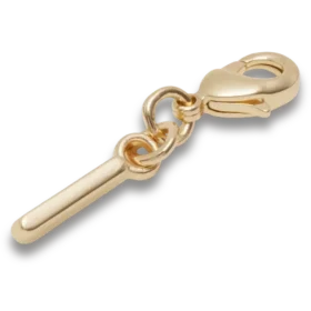 Goldener Buchstabe «I»-Anhänger – Jibbitz-Anstecker