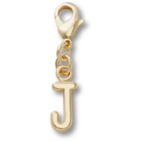 Goldener Buchstabe «J»-Anhänger – Jibbitz-Anstecker
