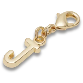 Goldener Buchstabe «J»-Anhänger – Jibbitz-Anstecker