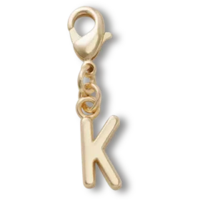 Goldener Buchstabe K – Jibbitz-Anstecker