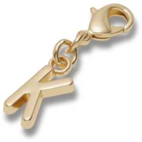 Goldener Buchstabe K – Jibbitz-Anstecker