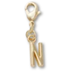 Goldener Buchstabe N – Jibbitz-Anstecker