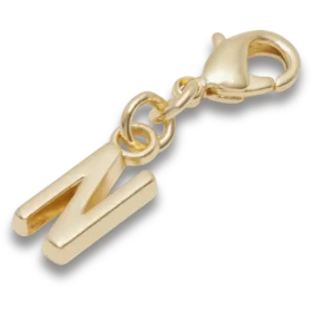 Goldener Buchstabe N – Jibbitz-Anstecker