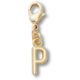 Goldener Buchstabe «P»-Anhänger – Jibbitz-Anstecker