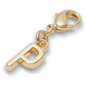 Goldener Buchstabe «P»-Anhänger – Jibbitz-Anstecker
