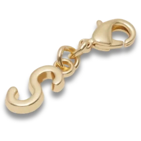 Goldener Buchstabe «S»-Anhänger Jibbitz™-Anstecker