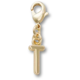 Goldener Buchstabe «T»-Anhänger Jibbitz™-Anstecker
