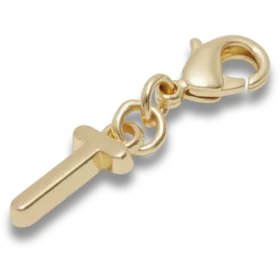 Goldener Buchstabe «T»-Anhänger Jibbitz™-Anstecker