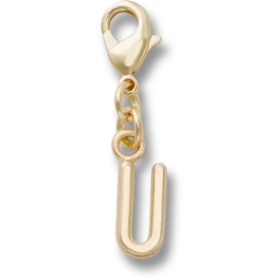 Goldener Buchstabe «U»-Anhänger – Jibbitz-Anstecker
