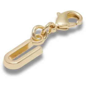 Goldener Buchstabe «U»-Anhänger – Jibbitz-Anstecker
