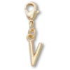 Goldener Buchstabe «V»-Anstecker Jibbitz™-Anstecker