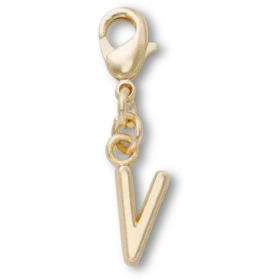 Goldener Buchstabe «V»-Anstecker Jibbitz™-Anstecker