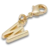 Goldener Buchstabe «W»-Anhänger – Jibbitz-Anstecker