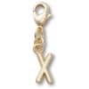 Goldener Buchstabe X Jibbitz-Anstecker