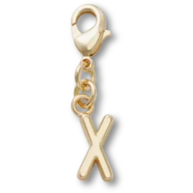 Goldener Buchstabe X Jibbitz-Anstecker