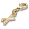 Goldener Buchstabe X Jibbitz-Anstecker