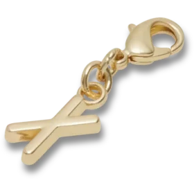 Goldener Buchstabe X Jibbitz-Anstecker