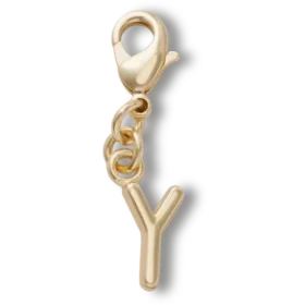 Goldener Buchstabe Y – Jibbitz-Anstecker