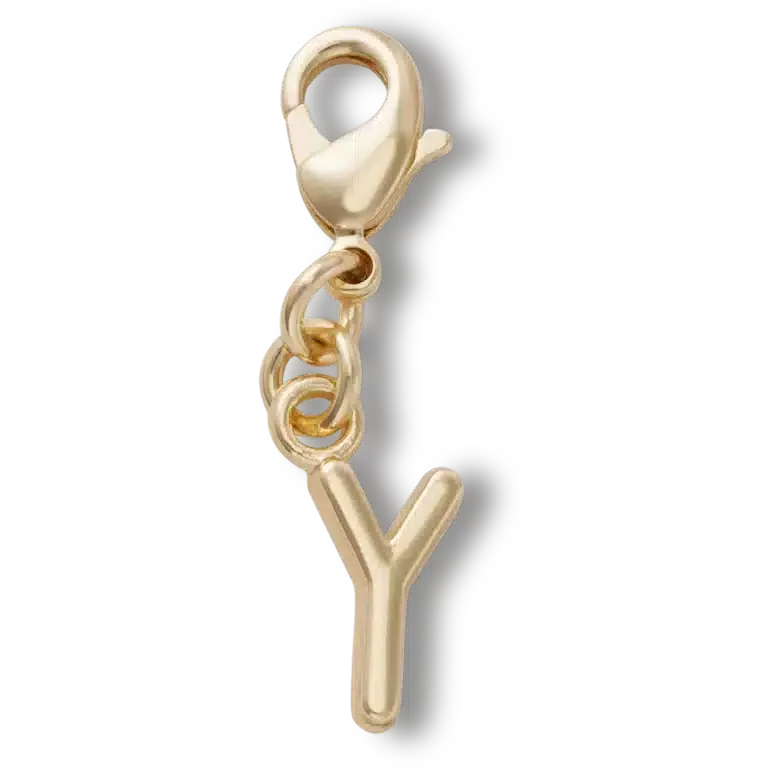 Goldener Buchstabe Y – Jibbitz-Anstecker Goldener Buchstabe Y – Jibbitz-Anstecker