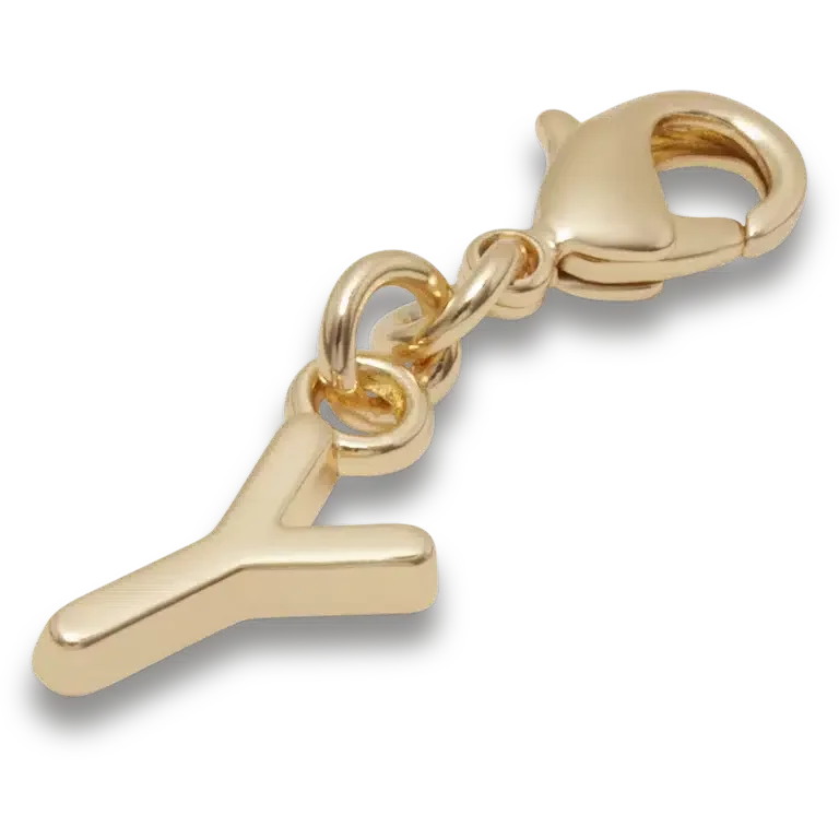 Goldener Buchstabe Y – Jibbitz-Anstecker Goldener Buchstabe Y – Jibbitz-Anstecker