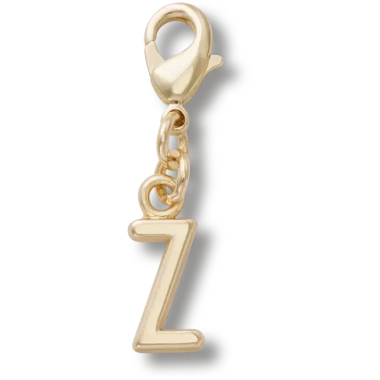 Goldener Buchstabe Z – Jibbitz-Anstecker Goldener Buchstabe Z – Jibbitz-Anstecker