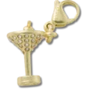 Goldener Martini-Charm Jibbitz-Anstecker Goldener Martini-Charm Jibbitz-Anstecker