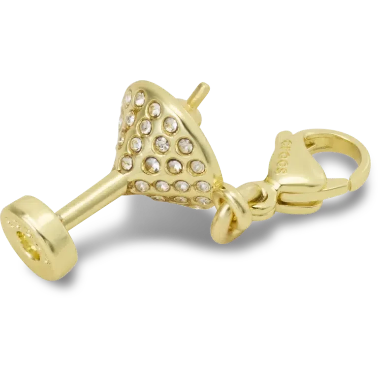 Goldener Martini-Charm Jibbitz-Anstecker Goldener Martini-Charm Jibbitz-Anstecker