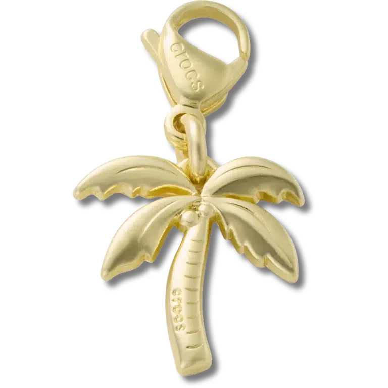 Goldener Palmenbaum-Charm Jibbitz-Anstecker Goldener Palmenbaum-Charm Jibbitz-Anstecker
