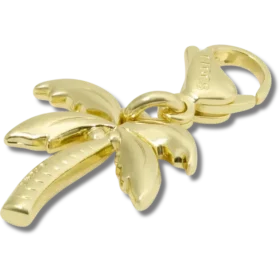Goldener Palmenbaum-Charm Jibbitz-Anstecker