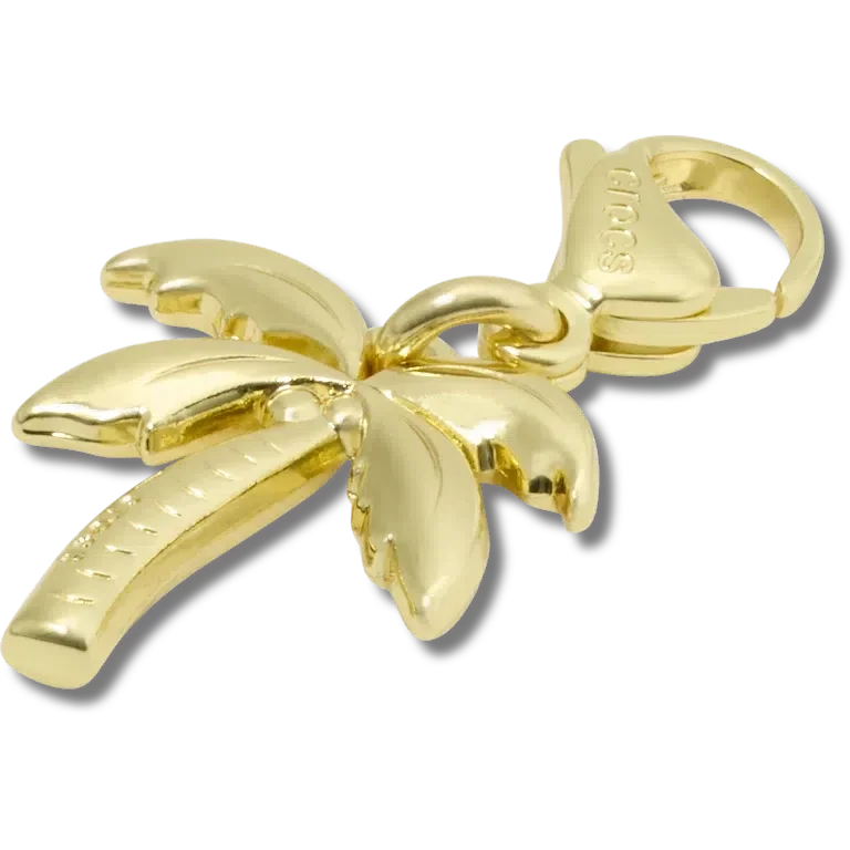 Goldener Palmenbaum-Charm Jibbitz-Anstecker Goldener Palmenbaum-Charm Jibbitz-Anstecker