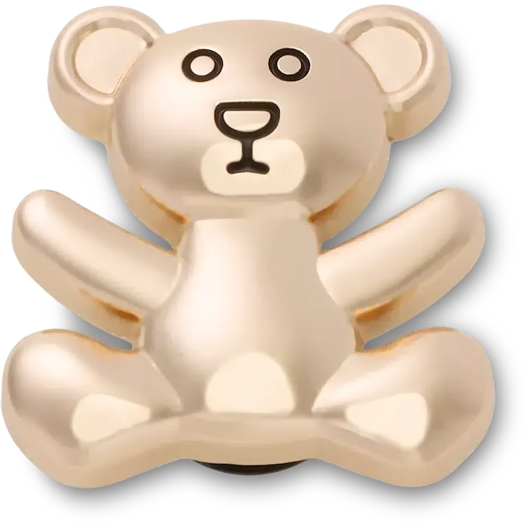 Goldener Teddybär-Jibbitz-Schuhanhänger Goldener Teddybär-Jibbitz-Schuhanhänger