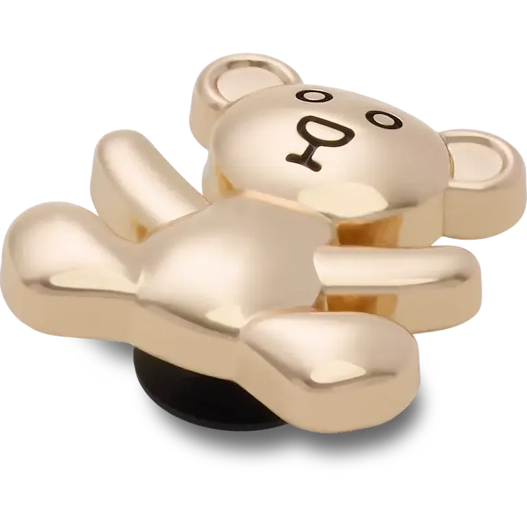 Goldener Teddybär-Jibbitz-Schuhanhänger Goldener Teddybär-Jibbitz-Schuhanhänger