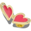 Goldfarbene Bubble-Medaillon-Herz-Jibbitz™-Anstecker Goldfarbene Bubble-Medaillon-Herz-Jibbitz™-Anstecker