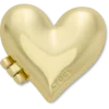 Goldfarbene Bubble-Medaillon-Herz-Jibbitz™-Anstecker Goldfarbene Bubble-Medaillon-Herz-Jibbitz™-Anstecker