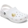 Goldfarbene Bubble-Medaillon-Herz-Jibbitz™-Anstecker Goldfarbene Bubble-Medaillon-Herz-Jibbitz™-Anstecker
