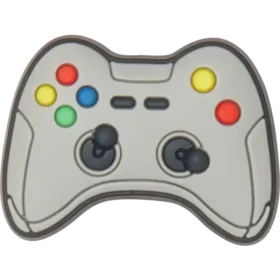 Grauer Jibbitz™-Schuhanhänger in Form eines Game-Controllers