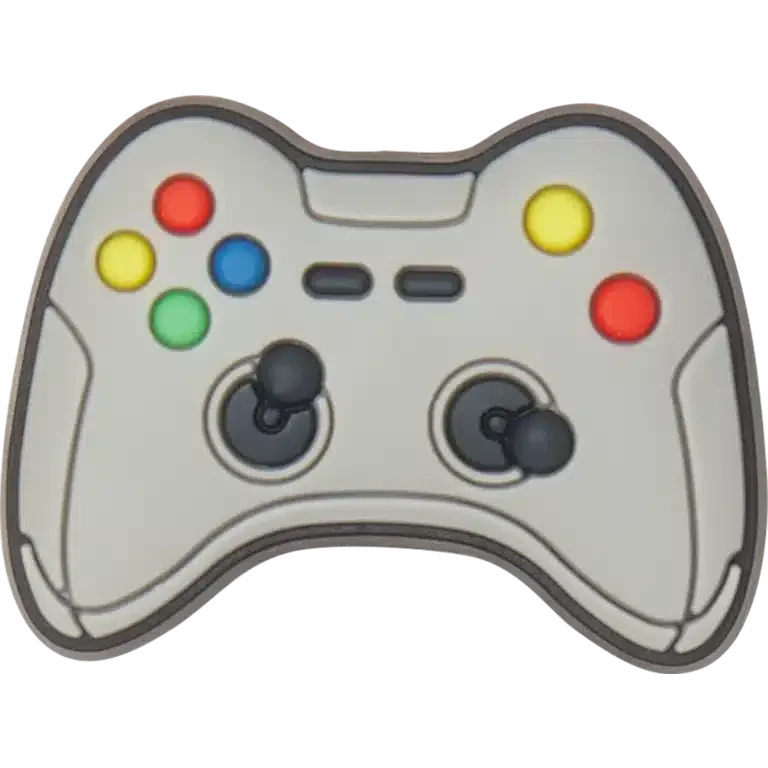Grauer Jibbitz™-Schuhanhänger in Form eines Game-Controllers Grauer Jibbitz™-Schuhanhänger in Form eines Game-Controllers