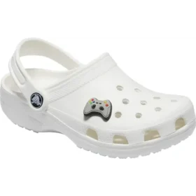 Grauer Jibbitz™-Schuhanhänger in Form eines Game-Controllers