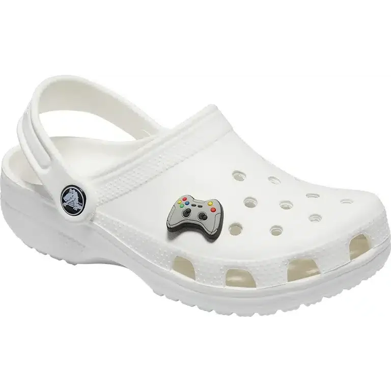 Grauer Jibbitz™-Schuhanhänger in Form eines Game-Controllers Grauer Jibbitz™-Schuhanhänger in Form eines Game-Controllers