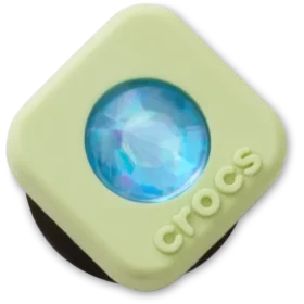 Grüne PVC-Quadrat-SMT-Gem-Jibbitz™-Anstecker