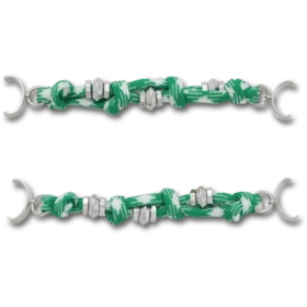 Grüne Sandalen-Kette mit Kordel, 2er-Pack Jibbitz-Anstecker