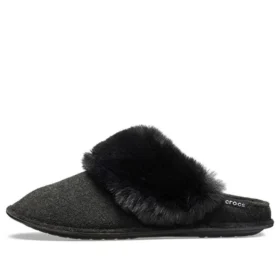 Hausschuhe mit Fell «Black»
