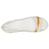 II Flache weisse-orangefarbene Sandalen