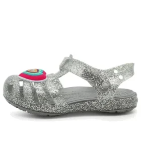 Isabella Glitter Flache Sandalen «Grey Silver»